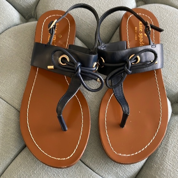 Kate Spade Carolina Leather Thong Sandals - Picture 1 of 12